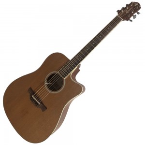 Crafter DE 7/N Solid Top Dreadnought Cutaway - Natural